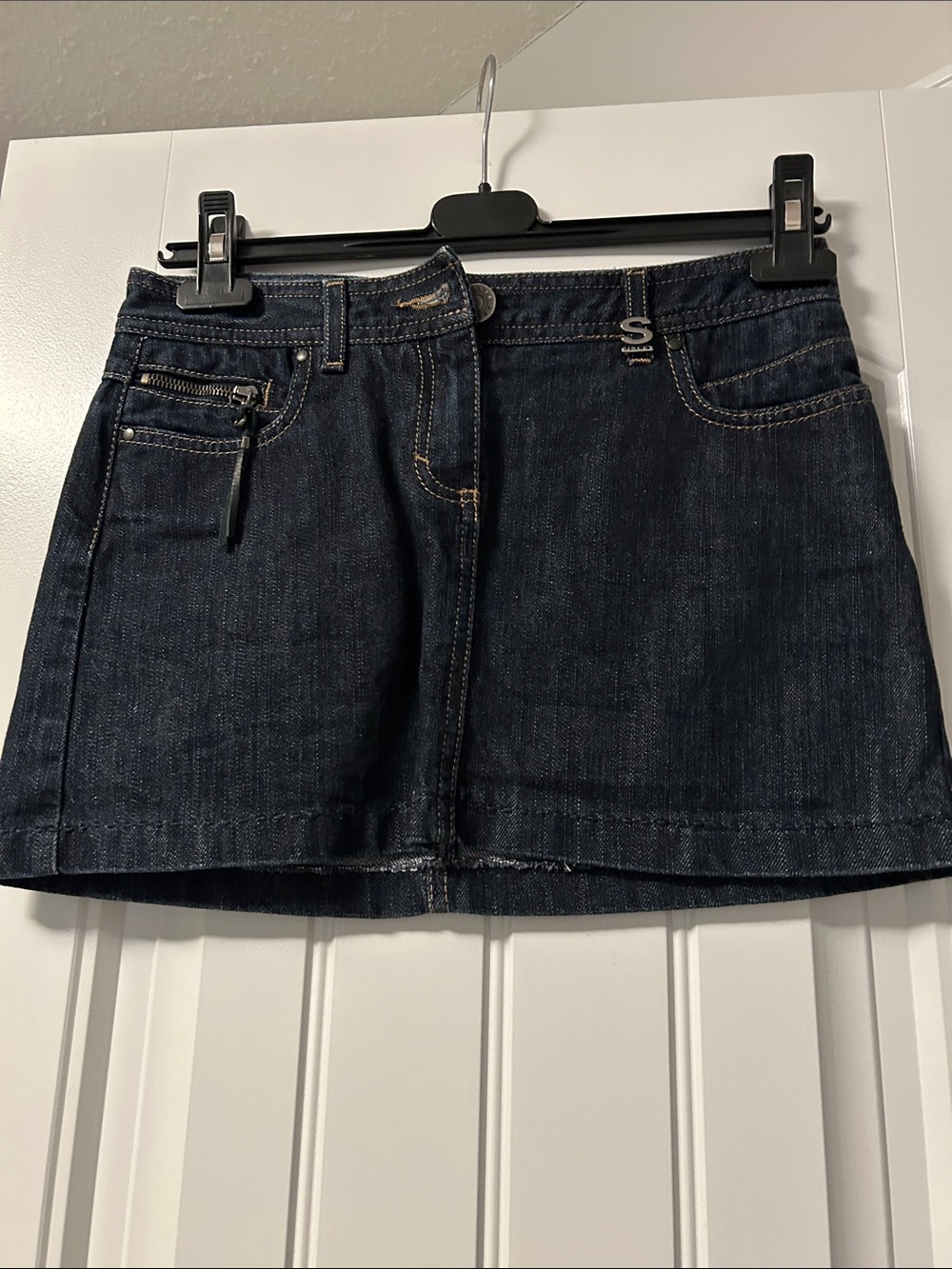 Sisley Dark Blue Denim Mini Skirt
